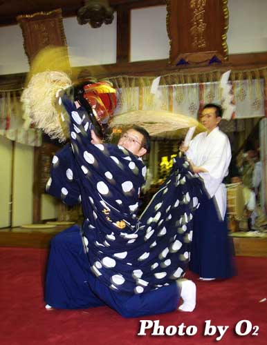 平成19年　小樽市　小樽ブロック合同公演　小樽稲荷神社　十二の手獅子舞・五方