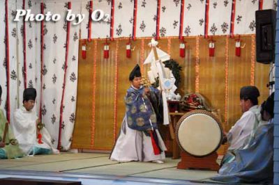北海道　札幌　札幌村神社　神楽舞　御幣舞