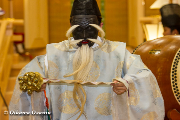 札幌村神社　2013　宵宮祭　神楽舞　三番叟