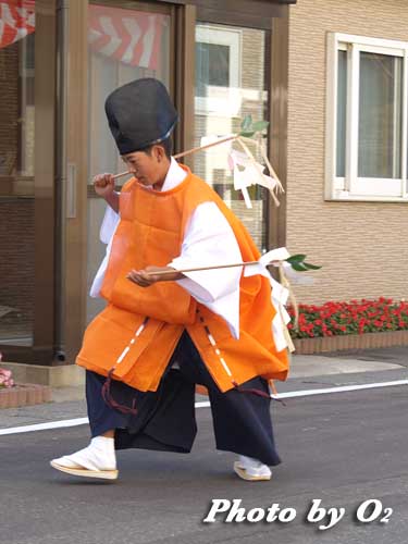 せたな町　事比羅神社　渡御際　松前神楽　福田舞